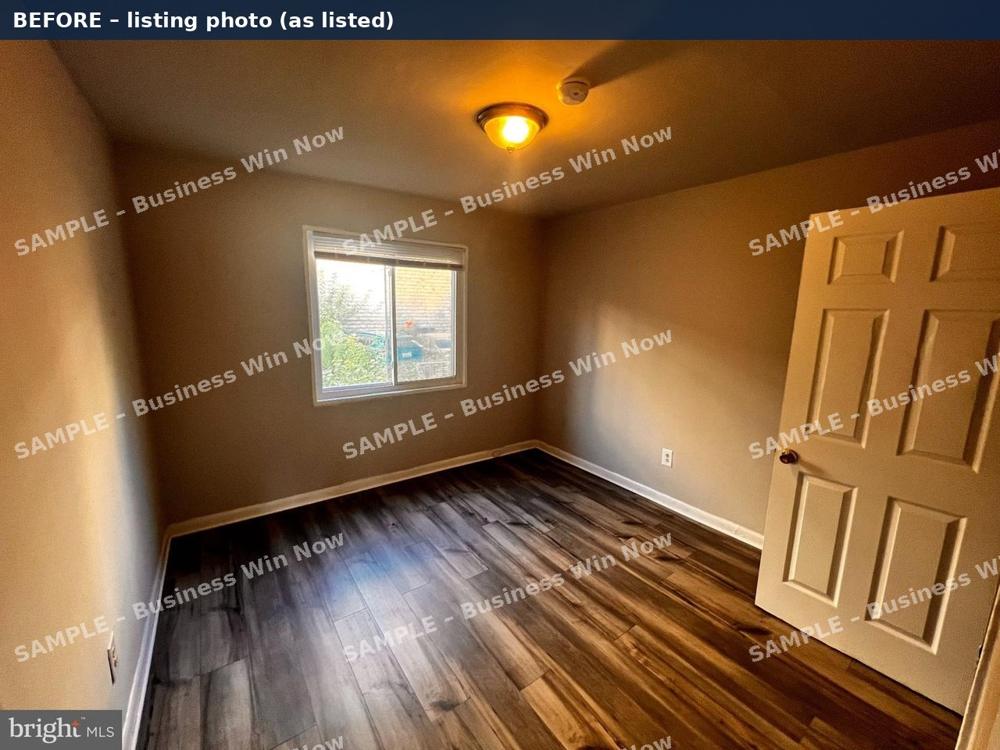 Bedroom listing photo before staging